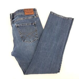 SEVEN7 JEANS Straight Fit Mens 34x32 Premium Denim Blue Jeans Medium Wash